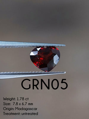Custom Garnet Ring or Necklace in Sterling Silver