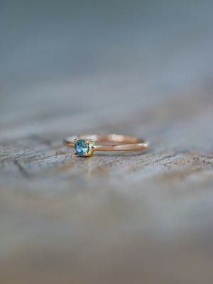 Octagon Montana Sapphire Ring in Rose Gold - Gardens of the Sun | Ethical Jewelry