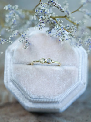 Double Rose Cut Sapphire Ring in Ethical Gold - Gardens of the Sun | Ethical Jewelry