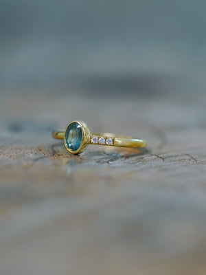 Mystical Sapphire Ring in Ethical Gold - Gardens of the Sun | Ethical Jewelry
