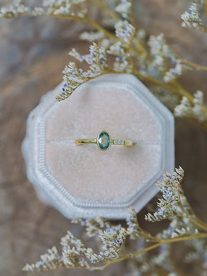 Mystical Sapphire Ring in Ethical Gold - Gardens of the Sun | Ethical Jewelry