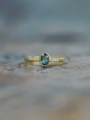 Mystical Sapphire Ring in Ethical Gold - Gardens of the Sun | Ethical Jewelry