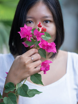 Kalimantan White Sapphire Ring - Gardens of the Sun | Ethical Jewelry