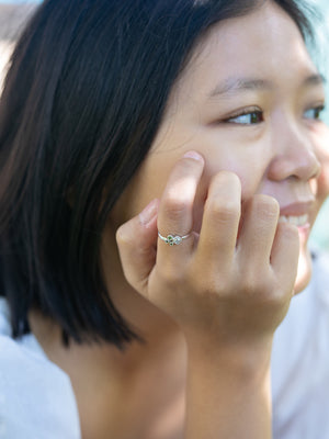 Diamond and Peridot Ring - Gardens of the Sun | Ethical Jewelry