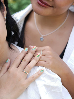 Rainbow Ring with Hidden Gems - Gardens of the Sun | Ethical Jewelry