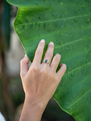 Teal Spinel Ring - Gardens of the Sun | Ethical Jewelry