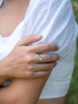 Square Danburite Ring - Gardens of the Sun | Ethical Jewelry