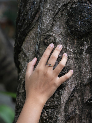 Rose Cut Montana Sapphire Ring - Gardens of the Sun | Ethical Jewelry