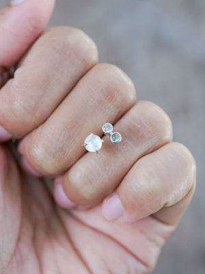 Labradorite and Moonstone Earrings - Gardens of the Sun | Ethical Jewelry