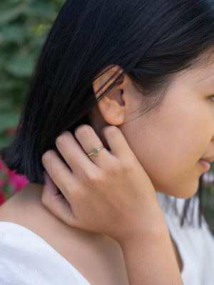Peridot and Sapphire Ring - Gardens of the Sun | Ethical Jewelry