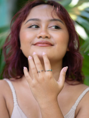 Open Ruby and Sapphire Ring