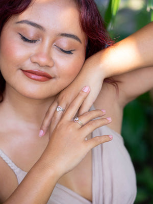 Montana Sapphire and Spinel Ring Set