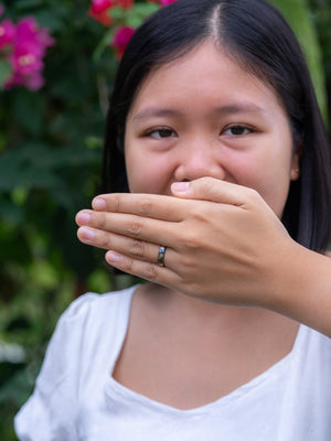 Black Gold Wedding Ring - Gardens of the Sun | Ethical Jewelry