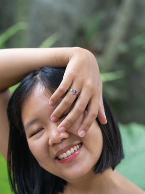 Pink Sapphire Ring Set - Gardens of the Sun | Ethical Jewelry
