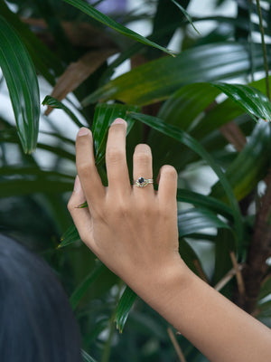 Spinel and Peridot Ring Set - Gardens of the Sun | Ethical Jewelry