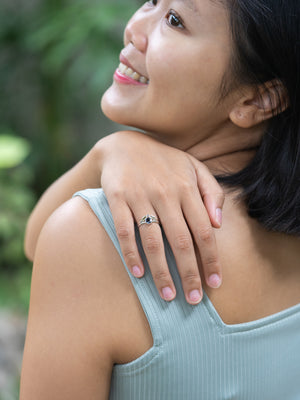 Spinel and Peridot Ring Set - Gardens of the Sun | Ethical Jewelry