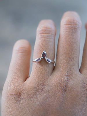 Garnet Crown Ring - Gardens of the Sun | Ethical Jewelry