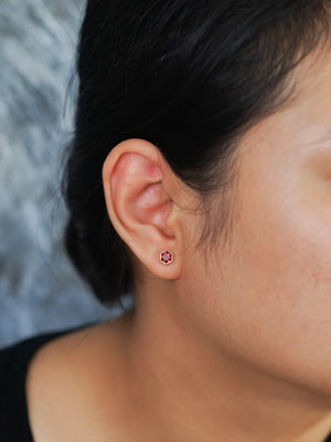 Garnet Earrings - Gardens of the Sun | Ethical Jewelry