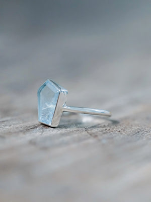 Geo Cut Aquamarine Ring
