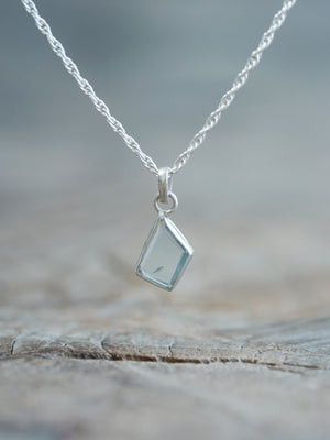 Geometric Aquamarine Necklace