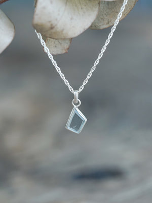 Geometric Aquamarine Necklace
