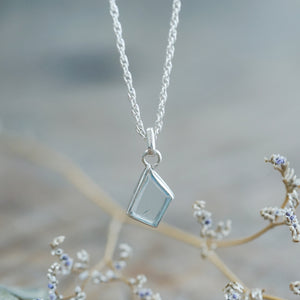 Geometric Aquamarine Necklace