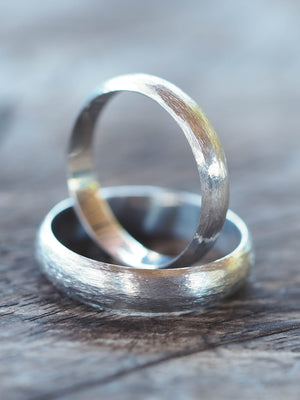 Brushed Wedding Band - Gardens of the Sun Jewelry