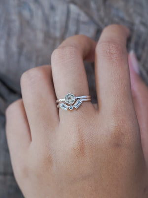 Green Amethyst and Aquamarine Ring - Gardens of the Sun | Ethical Jewelry