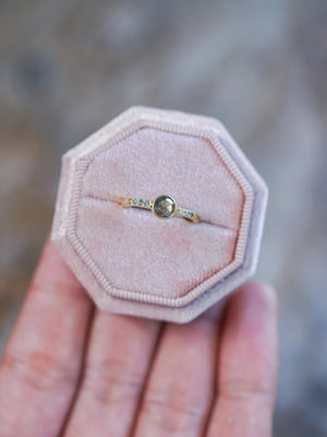 Green Diamond Ring in Gold - Gardens of the Sun | Ethical Jewelry