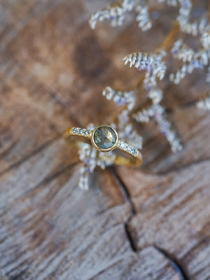 Green Diamond Ring in Gold - Gardens of the Sun | Ethical Jewelry