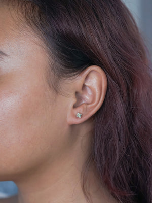 Green Sapphire Earrings - Gardens of the Sun | Ethical Jewelry