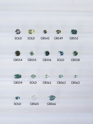 Custom Green Sapphire Engagement Ring in Gold