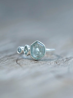 Green Montana Sapphire Ring in sterling silver