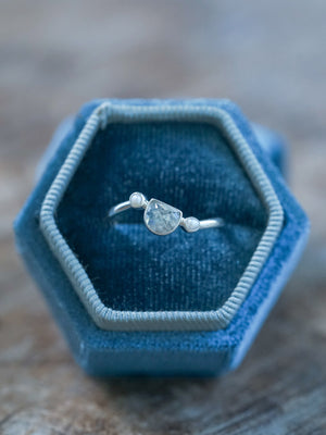 Half Moon Diamond and Pearl Ring - Gardens of the Sun | Ethical Jewelry