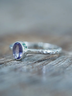Hammered Amethyst Ring - Gardens of the Sun | Ethical Jewelry