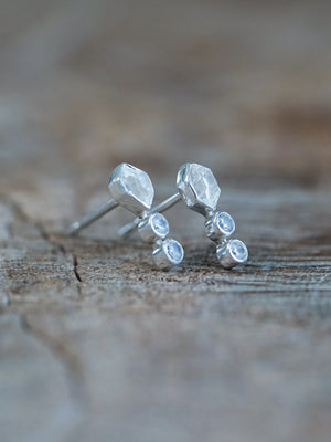 Herkimer Diamond and Zircon Earrings
