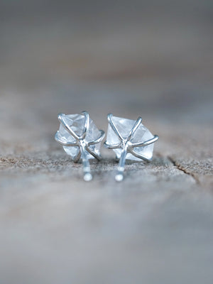 Herkimer Diamond Earrings in Recycled Sterling Silver