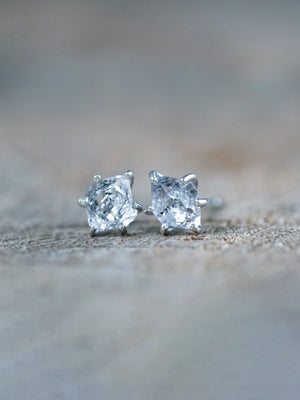 Herkimer Diamond Earrings in Sterling Silver