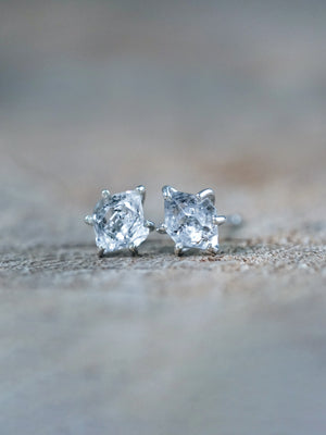 Herkimer Diamond Earrings in Sterling Silver
