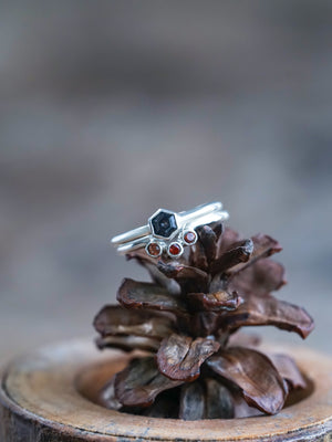 Hexagon Spinel Ring Set - Gardens of the Sun | Ethical Jewelry