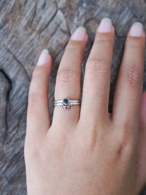 Hexagon Spinel Ring Set - Gardens of the Sun | Ethical Jewelry