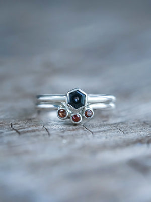 Hexagon Spinel Ring Set - Gardens of the Sun | Ethical Jewelry