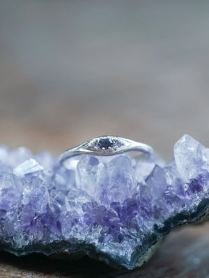 Hexagon Cut Spinel Ring in Sterling Silver