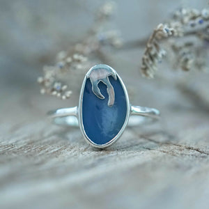 Honey Drop Opal Ring in Silver