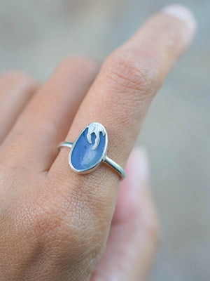 Honey Drop Opal Ring in Sterling Silver