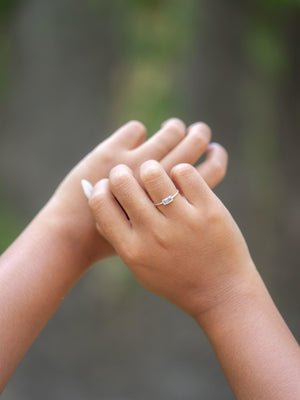 Horizontal Baguette Moonstone Ring - Gardens of the Sun | Ethical Jewelry