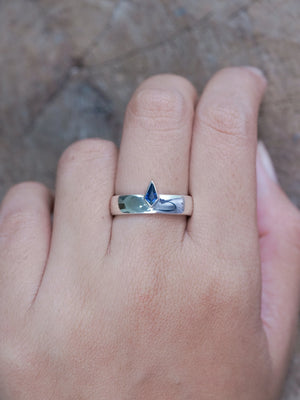 Kite Sapphire Engagement Ring