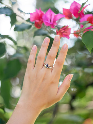 Kite Sapphire and Blue Diamond Ring Set - Gardens of the Sun | Ethical Jewelry