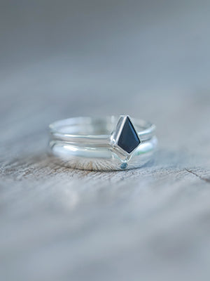 Kite Sapphire and Blue Diamond Ring Set - Gardens of the Sun | Ethical Jewelry