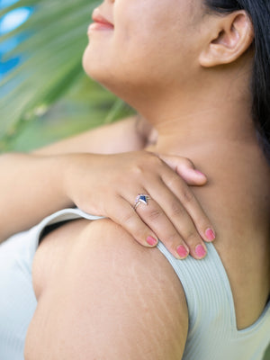 Kite Sapphire and Garnet Ring Set - Gardens of the Sun | Ethical Jewelry